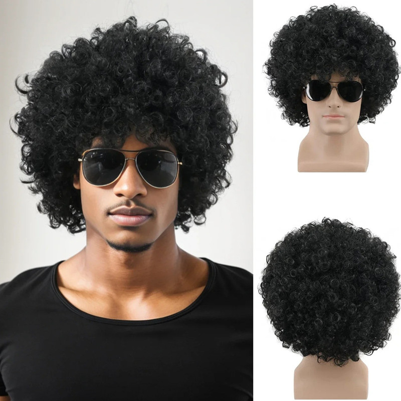 Men'S Accessories In The 80S - 유니섹스 빅 컬리 아프로 가발 -