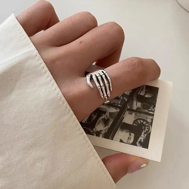 Men'S Accessories Hand Bands - 빈티지 해골 발톱 손 팜 오픈