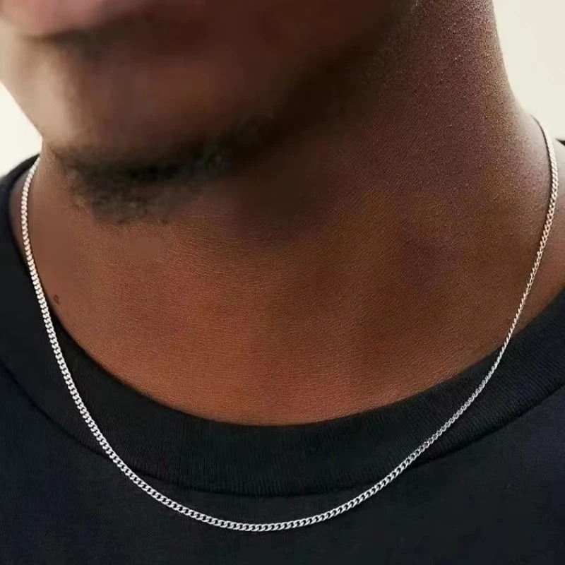 Men'S Accessories Trending - 2mm 남성용 쿠바 체인 목걸이 심플한