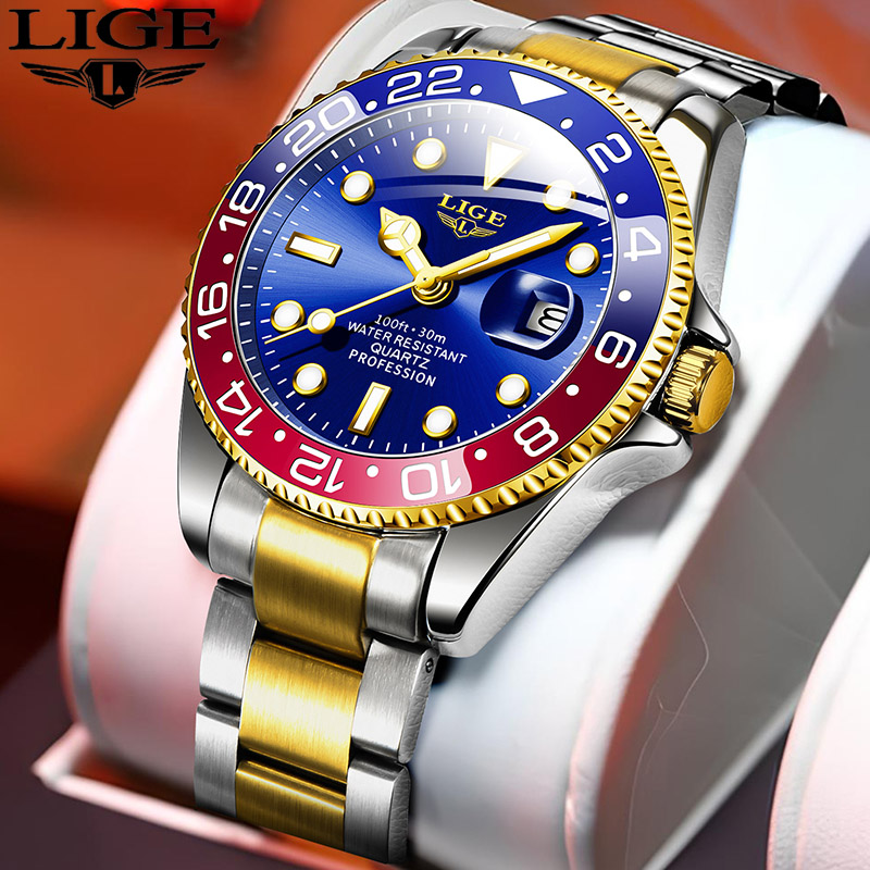 Men'S Accessories Luxury Brands - LIGE 2025 신제품 남성용 시계 야광