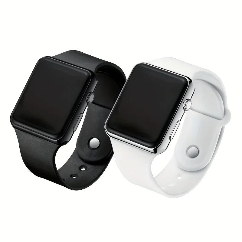 커플용 LED 디스플레이 전자 시계, 스포츠 실리콘 디 - Men Accessories For Wrist 리뷰 및 가격