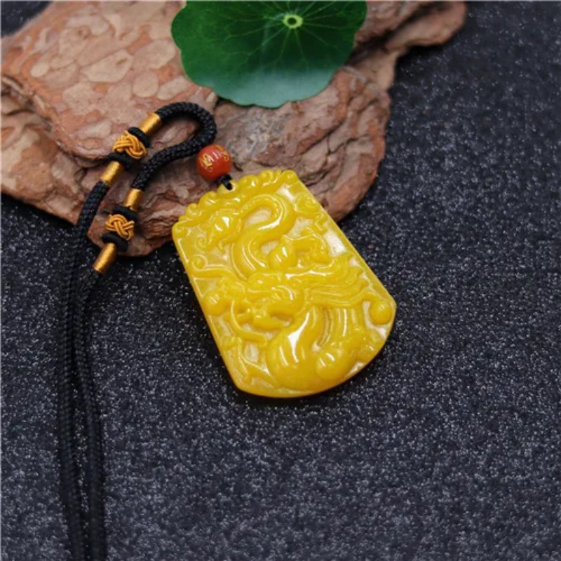 도매 중국어 노란색 옥 용 옥 펜던트 비즈 목걸이 매력 - Men Accessories Wholesale 리뷰 및 가격