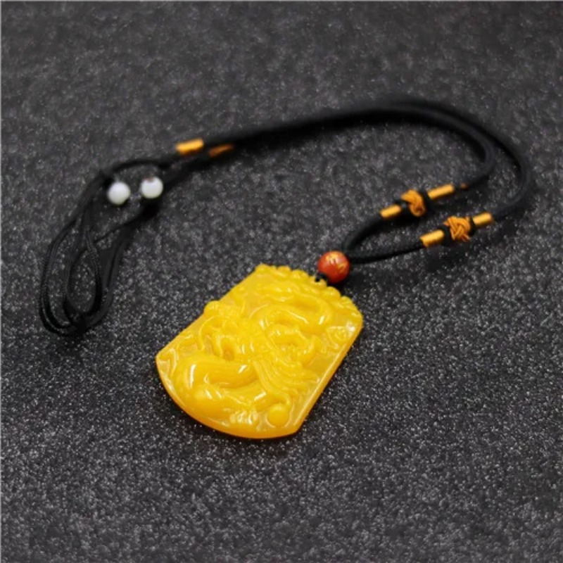 도매 중국어 노란색 옥 용 옥 펜던트 비즈 목걸이 매력 - Men Accessories Wholesale 리뷰 및 가격