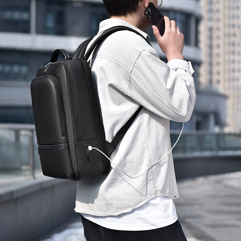 남성용 PU 가죽 배낭, USB 충전, 패션 이그제큐티 - Men'S Accessories Backpack 리뷰 및 가격