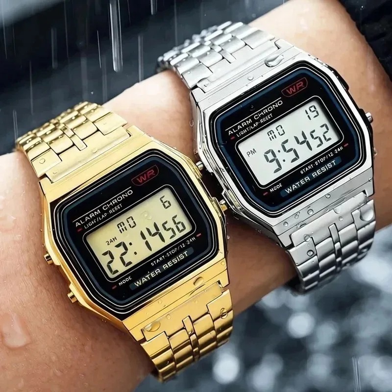 F91W 밴드 시계 방수 레트로 디지털 스테인레스 스틸 - Men Accessories For Wrist 리뷰 및 가격
