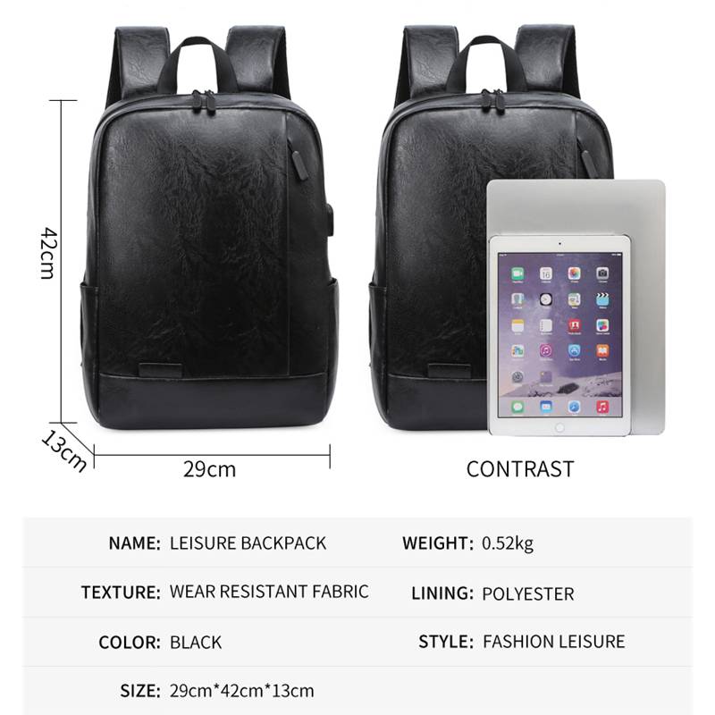 남자 유행 배낭 PU 가죽 가방 서류 가방 사무실 캐주 - Men'S Accessories Backpack 리뷰 및 가격