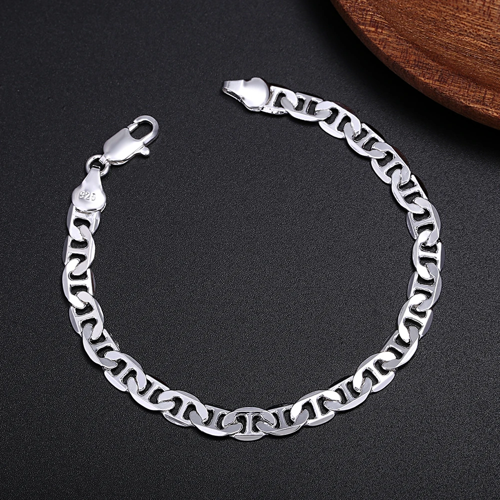 럭셔리 디자이너 925 스털링 실버 트렌드 6MM 체인 - Men'S Accessories Trending 리뷰 및 가격