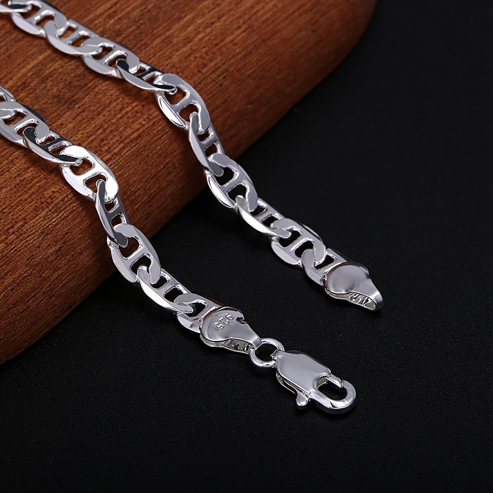 럭셔리 디자이너 925 스털링 실버 트렌드 6MM 체인 - Men'S Accessories Trending 리뷰 및 가격